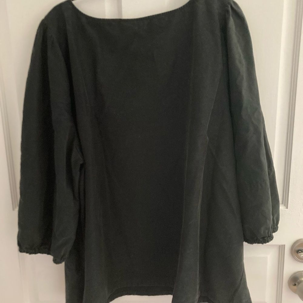 Ava and Viv Black Balloon Sleeve Pullover Top Size 3X New With Tags - Picture 8 of 10
